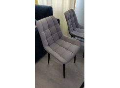 Стул на металлокаркасе Челси светло-серый / черный каркас фото покупателя 140