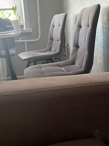 Комплект стульев Чилли 4 шт темно-серый / черный фото покупателя 495