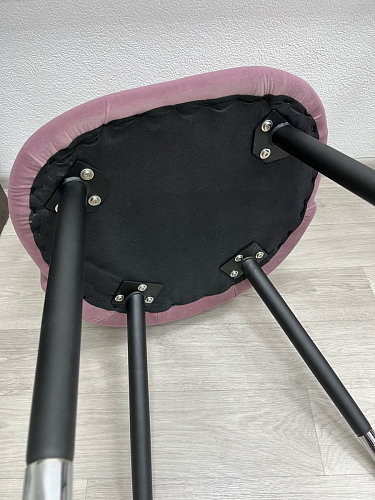 Стул на металлокаркасе Gabi dark beige / black / silver фото покупателя 761