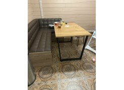 Деревянный стол Лота Лофт 120(160)х75 черный матовый / бетон светлый фото покупателя 90