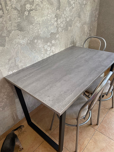 Деревянный стол Лота Лофт 120х75 белый матовый / дуб крафт золотой фото покупателя 641