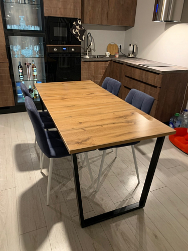 Деревянный стол Лота Лофт 120х75 белый матовый / дуб крафт золотой фото покупателя 74