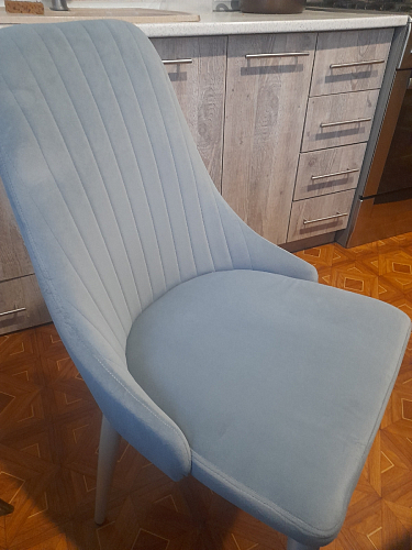 Стул на металлокаркасе Kora light blue / white фото покупателя 449