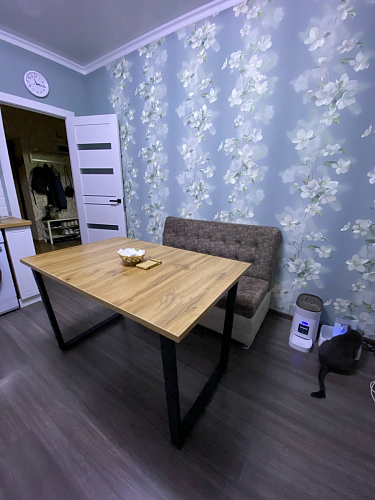 Стол раскладной Лота Лофт 120 25 мм юта / черный матовый фото покупателя 550