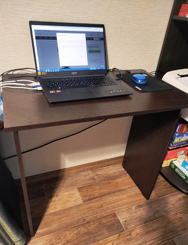 Стол письменный Kiwi дуб молочный  - Уцененный экземпляр фото покупателя 2