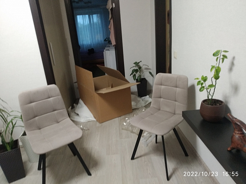 Стул на металлокаркасе Чилли бежевый / белый каркас фото покупателя 921