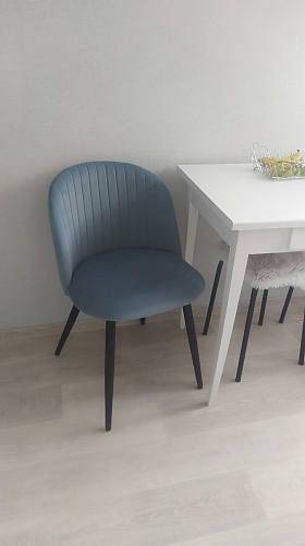 Стул на металлокаркасе Gabi gray / black фото покупателя 694