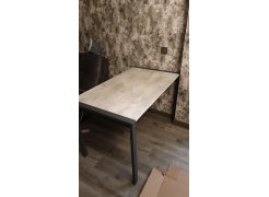 Стол Центавр 120(160)х70х75 файерстоун / черный матовый фото покупателя 14