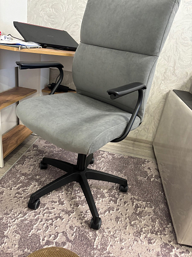 Компьютерное кресло Benefit флок серый 29 фото покупателя 69