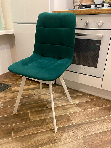 Стул на металлокаркасе Чилли синий / белый фото покупателя 922