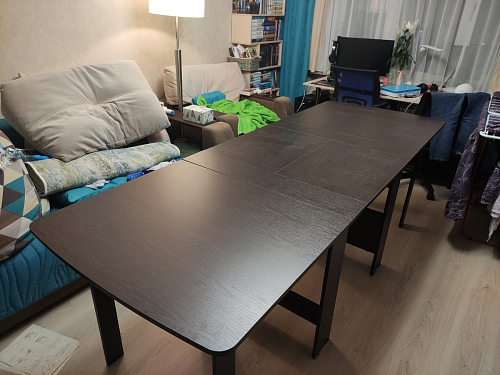 Стол обеденный раздвижной СтК7 дуб молочный фото покупателя 230