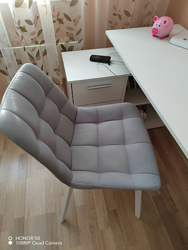 Стул на металлокаркасе Челси бежевый / черный фото покупателя 48