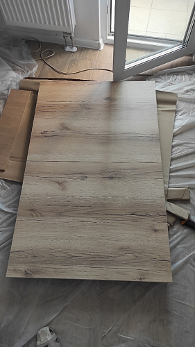 Деревянный стол Лота Лофт 120х75 белый матовый / дуб крафт золотой фото покупателя 623