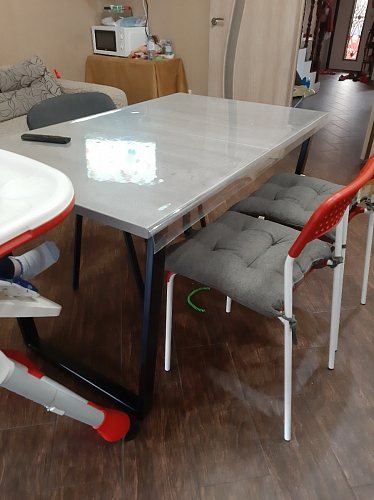 Деревянный стол Лота Лофт 140х80 дуб крафт табачный / черный матовый фото покупателя 557