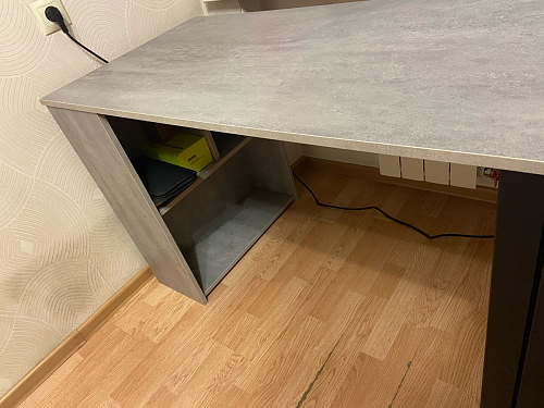 Письменный стол Битти Лофт 116х60х75 дуб делано светлый / белый матовый фото покупателя 95