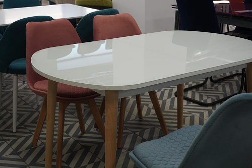 Деревянный стул Bonuss light blue / wood из шоурума 8