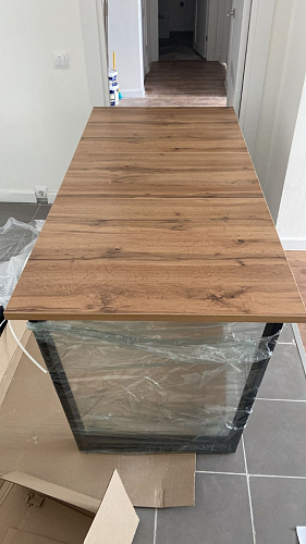 Деревянный стол Лота Лофт 140х80 черный матовый / бетон светлый фото покупателя 738