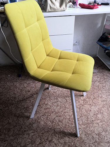 Стул на металлокаркасе Чилли синий / белый фото покупателя 850