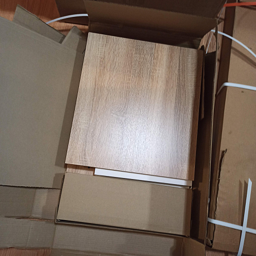 Стол компьютерный КСТ-16 бетон / белый фото покупателя 143