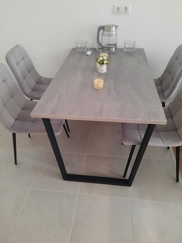 Деревянный стол Лота Лофт 120х75 белый матовый / дуб крафт золотой фото покупателя 812