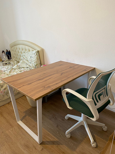 Стол Лота Лофт 140 25 мм черный матовый / бетон фото покупателя 509