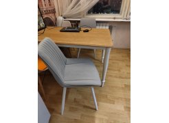 Стул на металлокаркасе Седа К крутящийся светло-серый  / белый фото покупателя 180