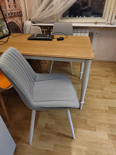 Комплект стульев Вейв 4 шт светло-серый / черный фото покупателя 180