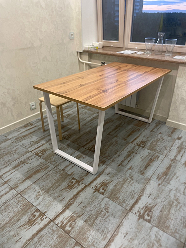 Деревянный стол Лота Лофт 120х75 белый матовый / дуб крафт золотой фото покупателя 686