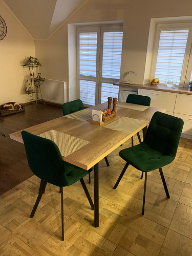 Стул на металлокаркасе Чилли зеленый / черный фото покупателя 1171