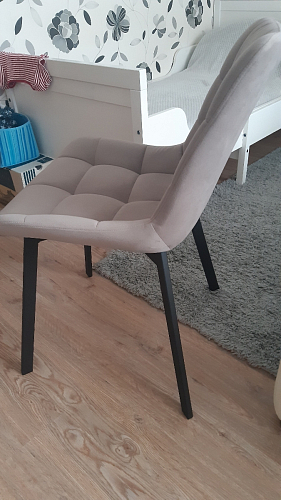 Стул на металлокаркасе Челси бежевый / белый каркас фото покупателя 180