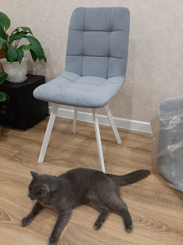 Стул на металлокаркасе Чилли бежевый / белый каркас фото покупателя 759