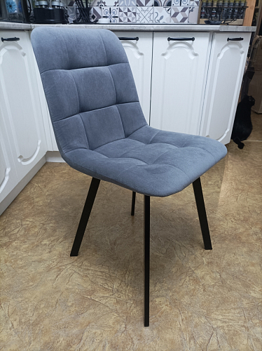 Стул на металлокаркасе Чилли К черный / зеленый фото покупателя 514