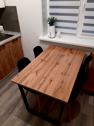 Стол Лота Лофт 140 25 мм черный матовый / бетон фото покупателя 392