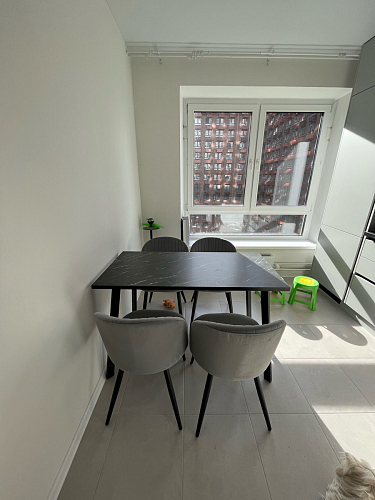 Стол Тринити Лофт 120 32 мм дуб галифакс табако / черный матовый фото покупателя 82