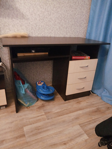 Стол письменный Бриз МДФ волна лайм / ясень светлый фото покупателя 138