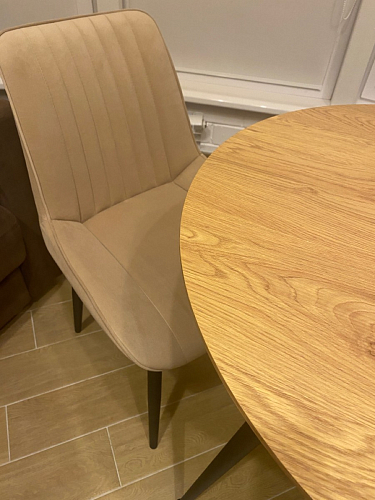 Стул на металлокаркасе Седа 360 К латте (velutto 08) / белый фото покупателя 26