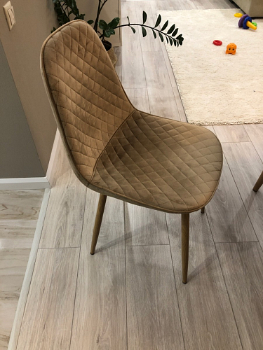 Стул на металлокаркасе Capri dark beige / white фото покупателя 93