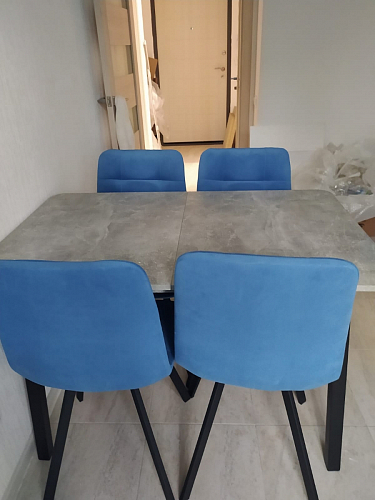 Стул на металлокаркасе Чилли синий / белый фото покупателя 1327