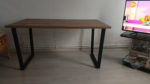 Деревянный стол Лота Лофт 140х80 черный матовый / бетон светлый фото покупателя 819