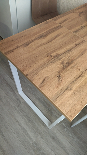 Деревянный стол Лота Лофт 120x75 дуб крафт табачный / черный матовый фото покупателя 430