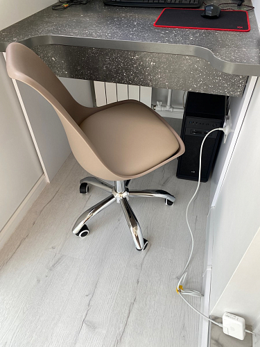 Компьютерное кресло Kolin с подушкой clear / white фото покупателя 354