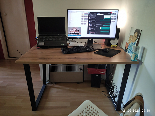 Деревянный стол Лота Лофт 140х80 белый матовый / бетон светлый фото покупателя 700