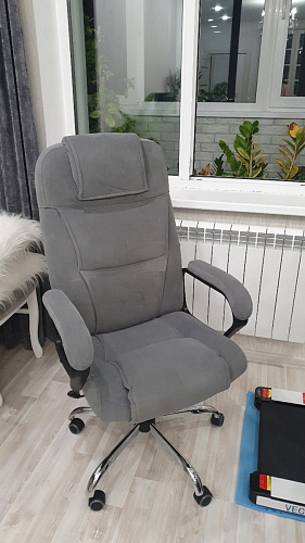 Компьютерное кресло Bergamo велюр бежевое фото покупателя 18