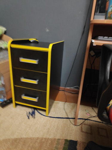 Тумба Ханна черная / красная  - Уцененный экземпляр фото покупателя 150