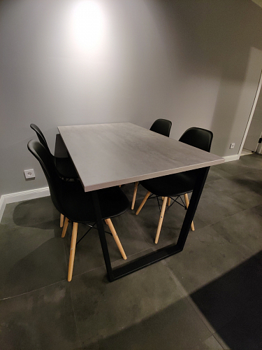 Стол Лота Лофт 120 32 мм бетон / черный матовый фото покупателя 191