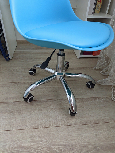 Компьютерное кресло Kolin с подушкой clear / white фото покупателя 534