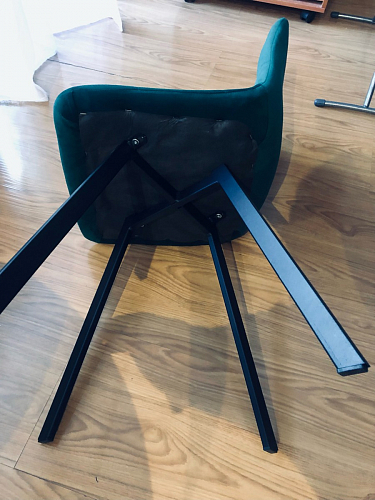 Стул на металлокаркасе Чилли зеленый / черный фото покупателя 757