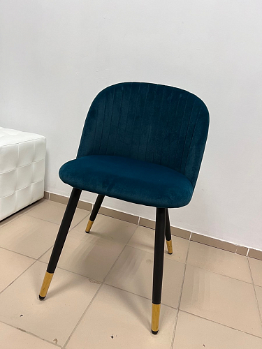 Стул на металлокаркасе Gabi 1 light blue / black / gold фото покупателя 818