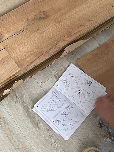 Письменный стол Комфорт 12.71 дуб золотой craft / белая аляска фото покупателя 59