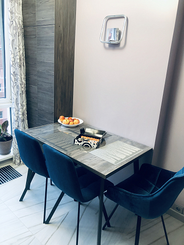 Стол Цефей сосна пасадена / графит фото покупателя 1